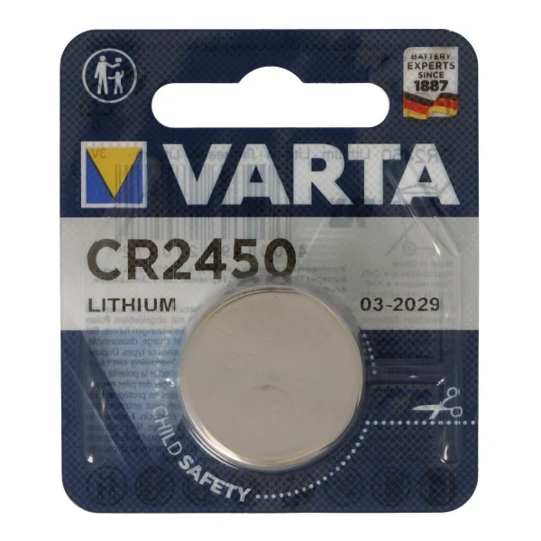 Varta Batterie passend für Osram Lightify Switch Dimmschalter 1x Varta CR2450 Lithium Batterie IEC CR 2450