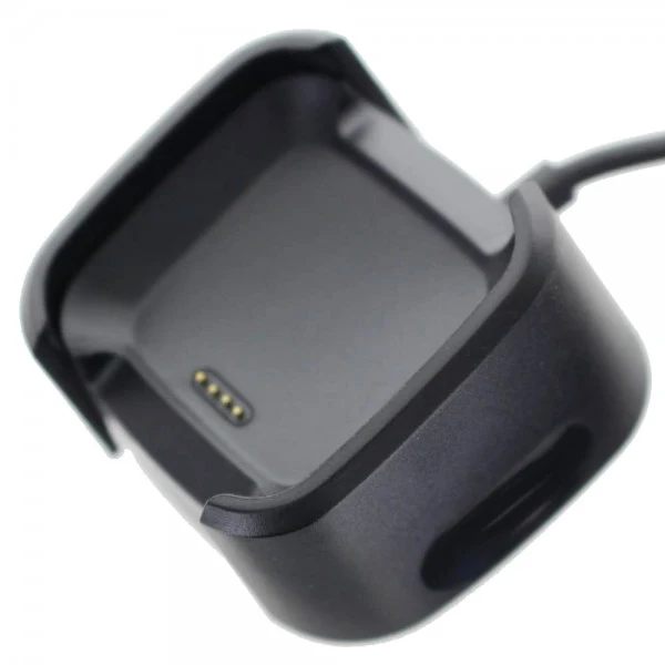 AccuCell Ladegerät passend für die Fitbit Versa schwarz mit USB Kabel 1 Meter, Ladekabel für Fitbit Versa