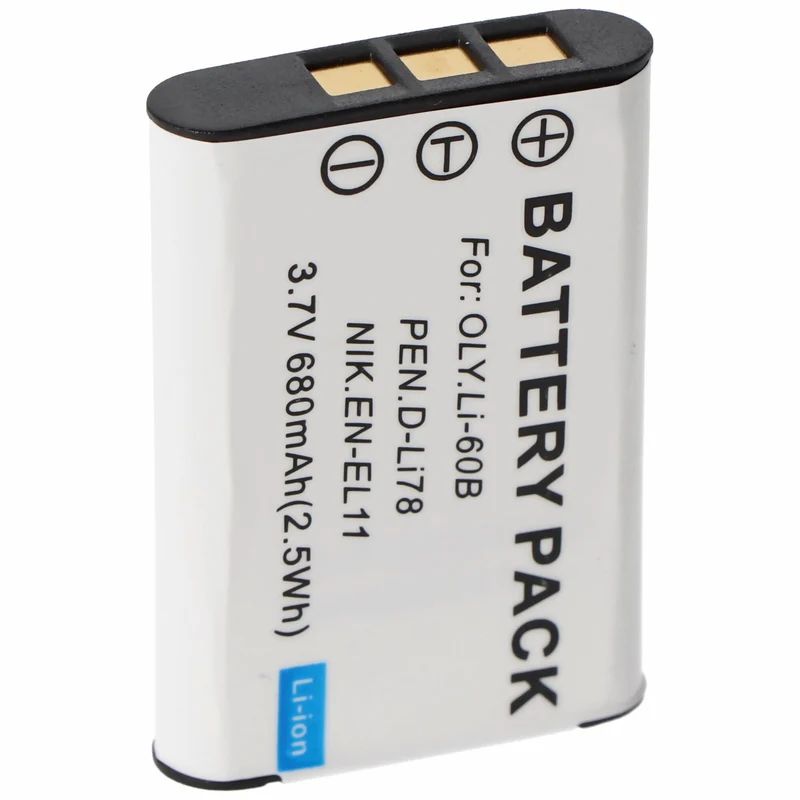 AccuCell Akku passend für Pentax D-LI78, Optio M50, V20, W60