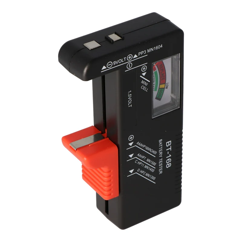 AccuCell Batterie-Tester für AA, AAA, AAAA, C, D, 9V Batterien und Akkus