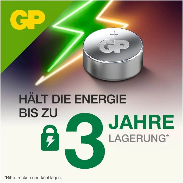 GP Batteries A76 (LR44) GP Alkaline Knopfzelle 1,5V 10 Stück