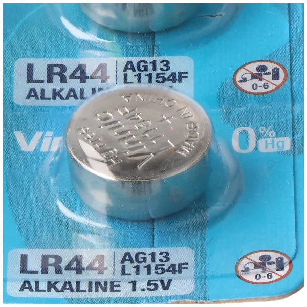 Vinnic Knopfzelle AG13, LR44, V13GA, GPA76, 82, LR1154, 357A 10er Pack Alkaline Batterie