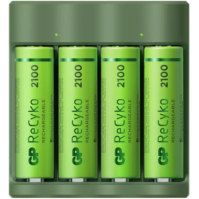 USB-Modell Ladegerät GP B421 Basic-Line 4 x ReCyko AA 2100 mAh