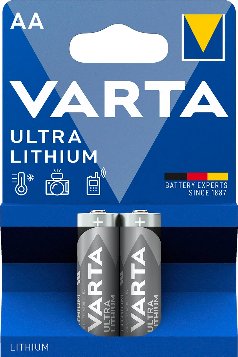 Varta Ultra Lithium Batterie AA - Mignon 6106 - LR6 - 2er Pack