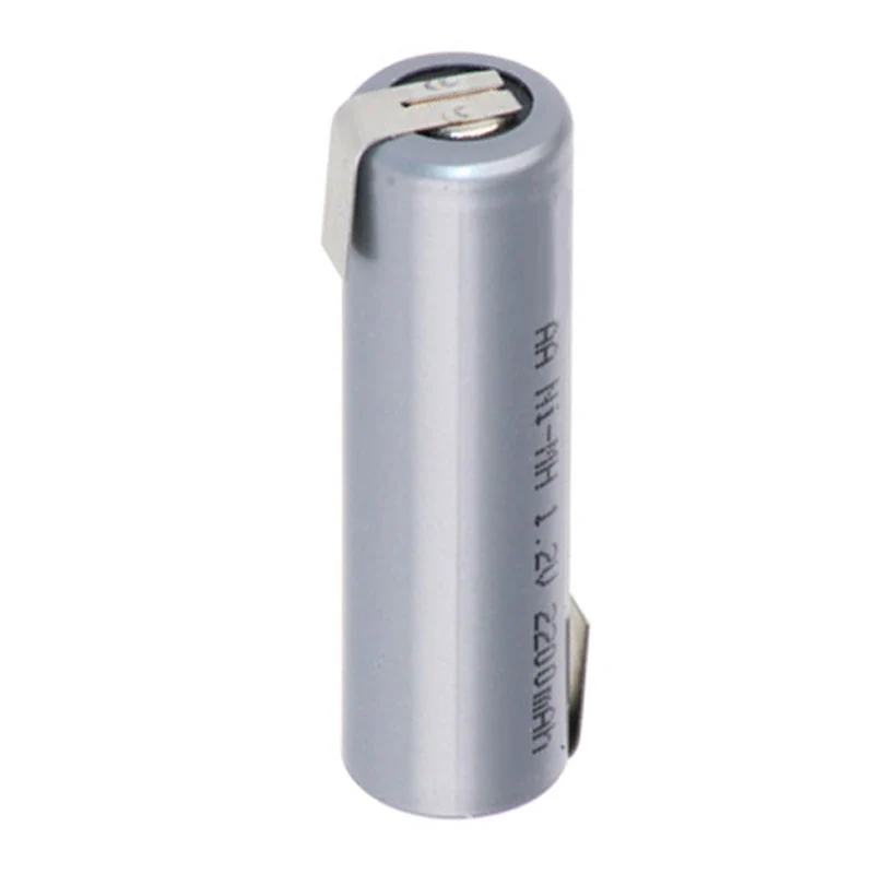 AccuCell Mignon AA Akku 1,2 Volt 1600mAh Flat Top 49,5 x 14,5mm NiMH Akku mit Lötfahnen in Z-Form