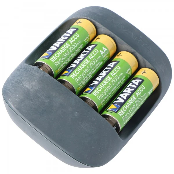 Varta 57680 Eco Charger inklusive 4x AA 2100mAh 56816 50 Prozent Bioplastic