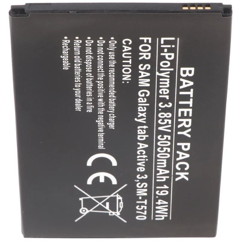 AccuCell Akku passend für Samsung Galaxy Tab Active 3, SM-T570, Li-Polymer, 3,85V, 5050mAh, 19,4Wh