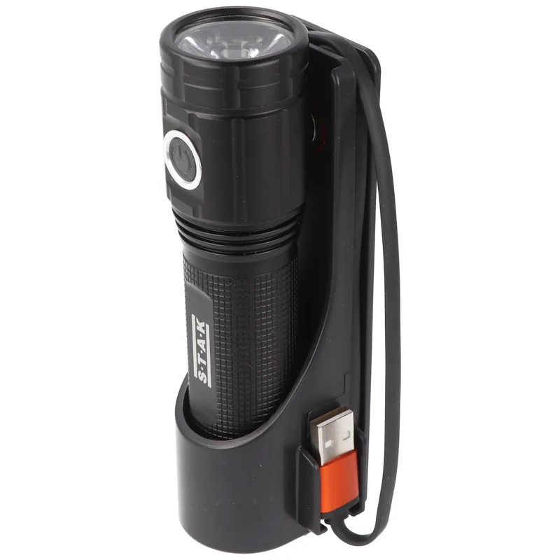 Velamp STURM: Wiederaufladbare LED-Taschenlampe 2000 Lumen, Anti-Blackout mit Wandhalterung