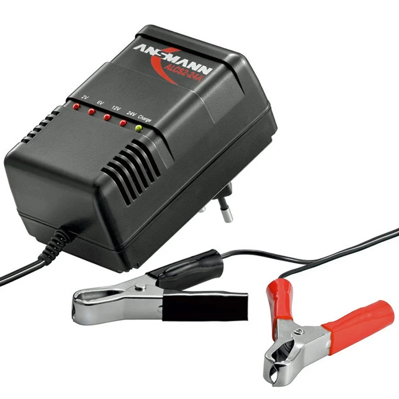 Ansmann ALCS 2-24A Ladegerät für Blei-Akku 2-24V, Ladestrom 0,9A
