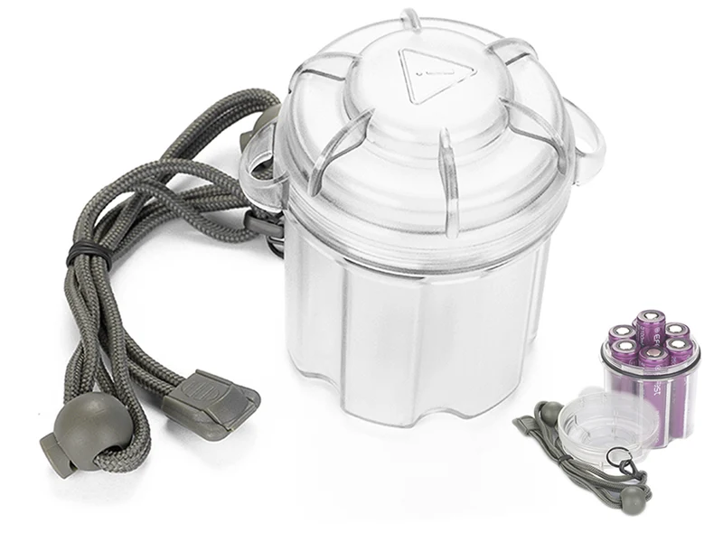 Wasserdichte Aufbewahrungsbox für 7x 18650 Akkus