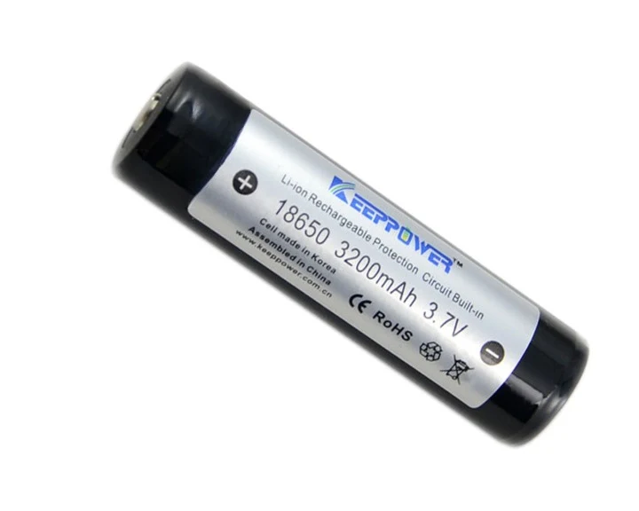 Keeppower 18650 - 3200mAh, 3,6V - 3,7V Li-Ion-Akku PCB geschützt