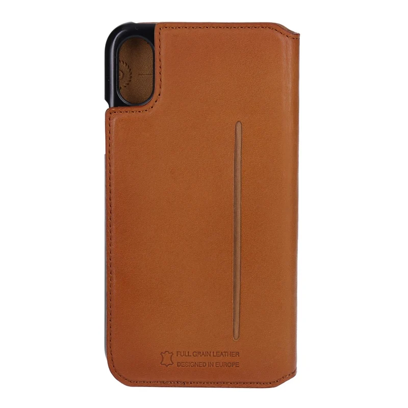 Bugatti Leder Flipcase für iPhone X in braun