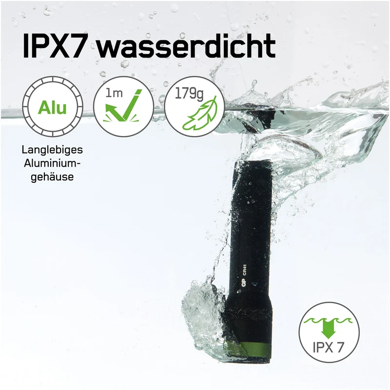 Taschenlampe GP CR41 650lumen inkl. 1x 18650 3,7V Li-Ion Akku