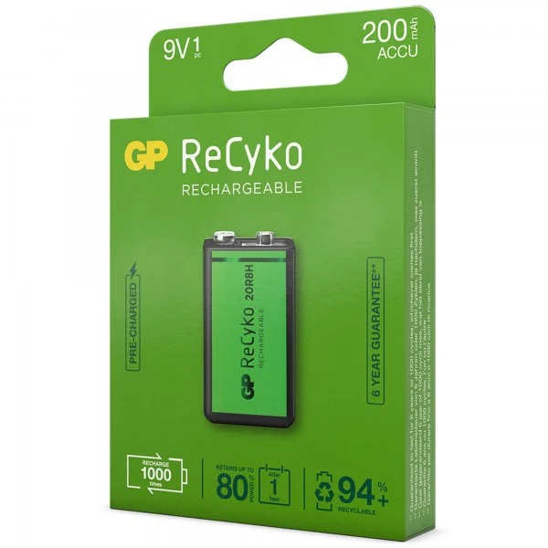 GP Batteries 9V Akku GP NiMH 200 mAh ReCyko 8,4V
