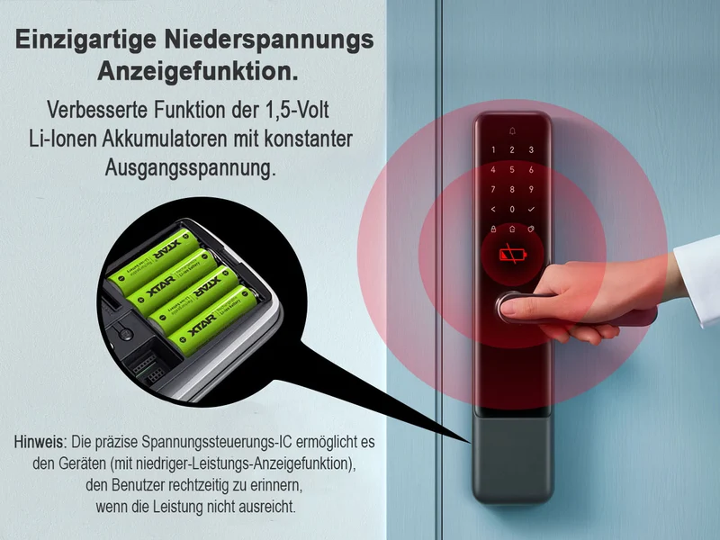 Xtar AA 1,5V 2700mWh (ca. 1750mAh) Lithium-Ionen-Akku (Wiederaufladbar) mit Indikator