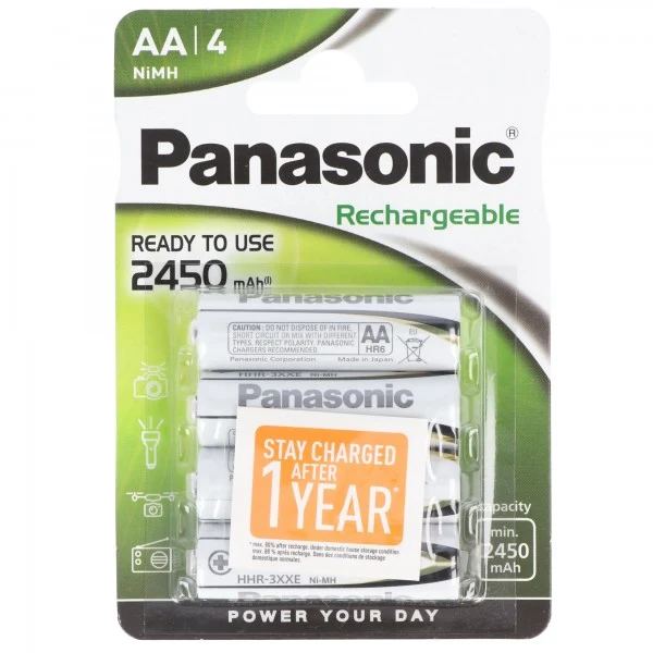 Panasonic HHR-3XXE Evolta AA Mignon 2450mAh 4er Blister HHR-3XXE/4BC