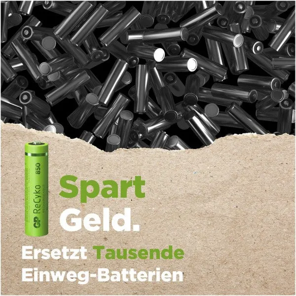 AAA Akku GP NiMH 850 mAh ReCyko 1,2V 4 Stück