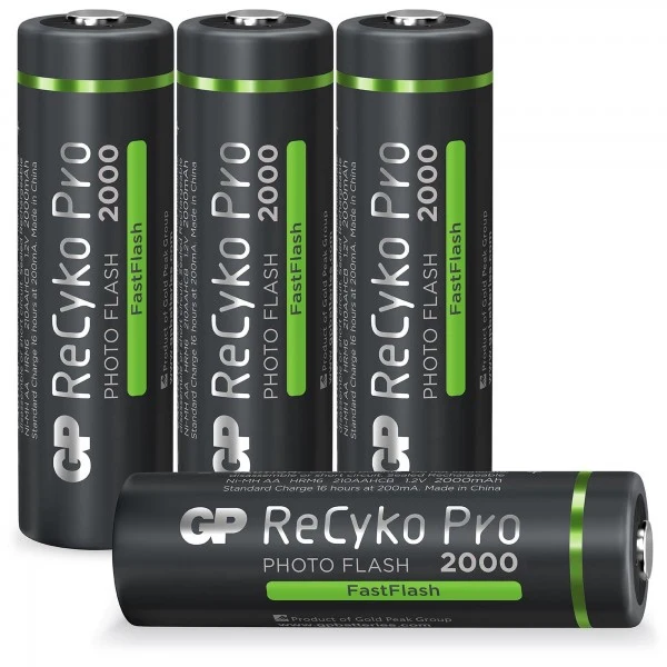 AA Akku GP NiMH 2000 mAh ReCyko Pro Photoflash 1,2V 4 Stück