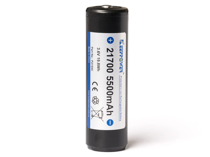 Keeppower 21700 - 5500mAh, 3,6V - 3,7V Li-Ion-Akku *BMS/PCB geschützt P2155C