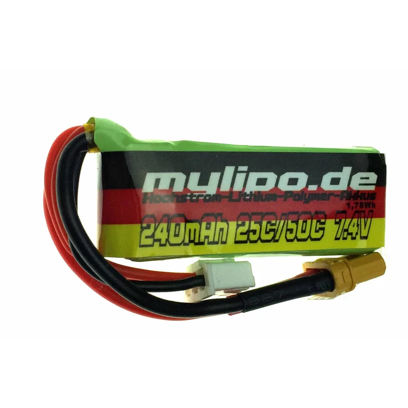 Mylipo Lipo Akku 240mAh 7,4V 25C/50C XT30 Stecker