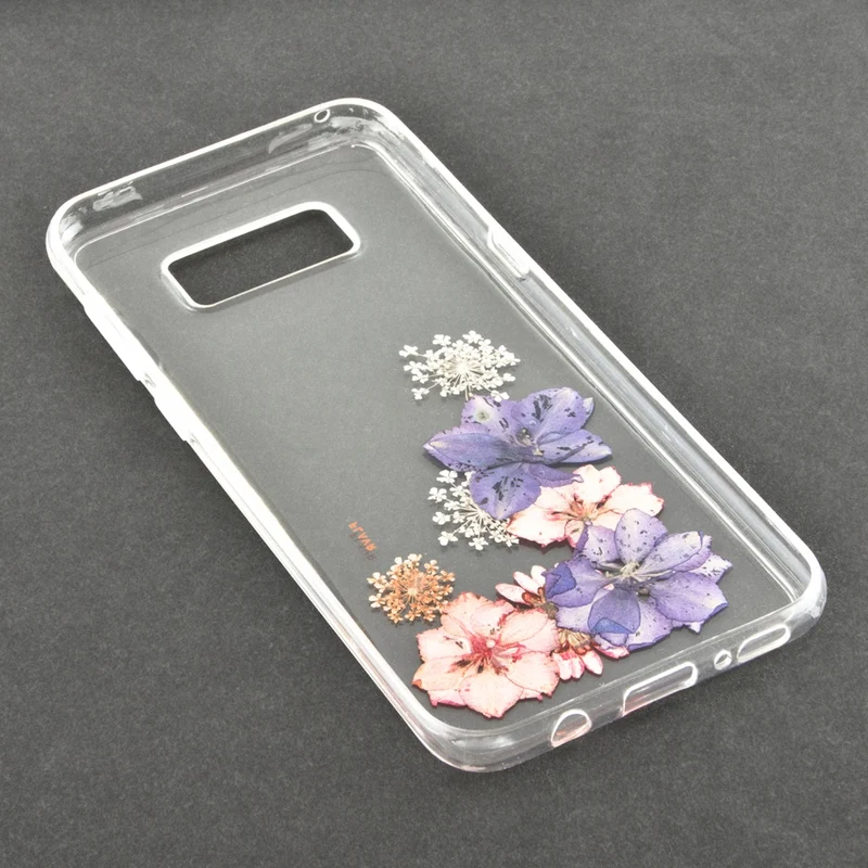 FLAVR Real Flower TPU Schutzhülle für Samsung Galaxy S8 Plus Amelia transparent