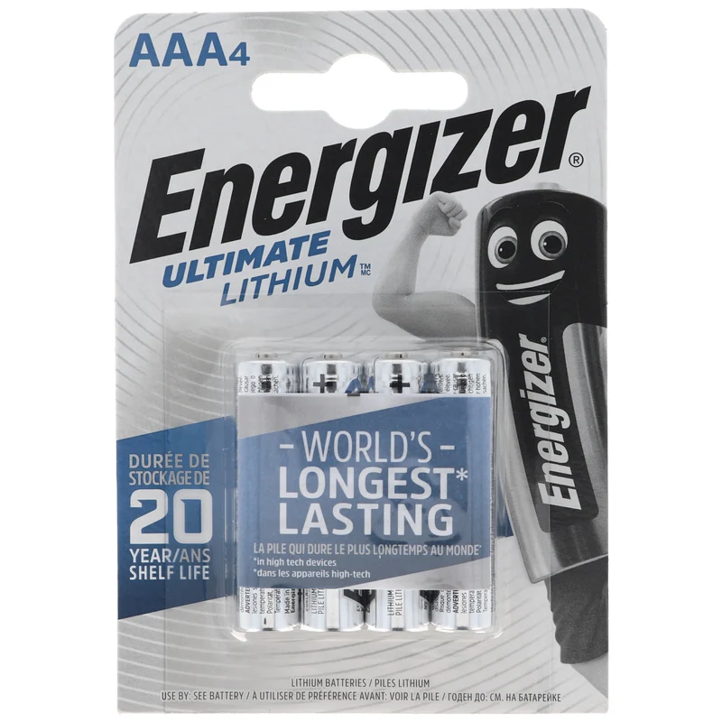 Energizer L92 Lithium Batterie AAA, 1,5 Volt 1260mAh 4er Blister