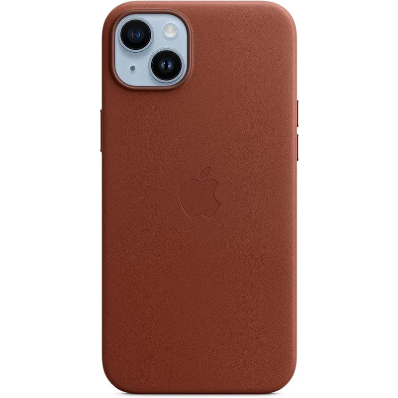 Apple Leder Case mit MagSafe für iPhone 14 Plus Umbra Braun