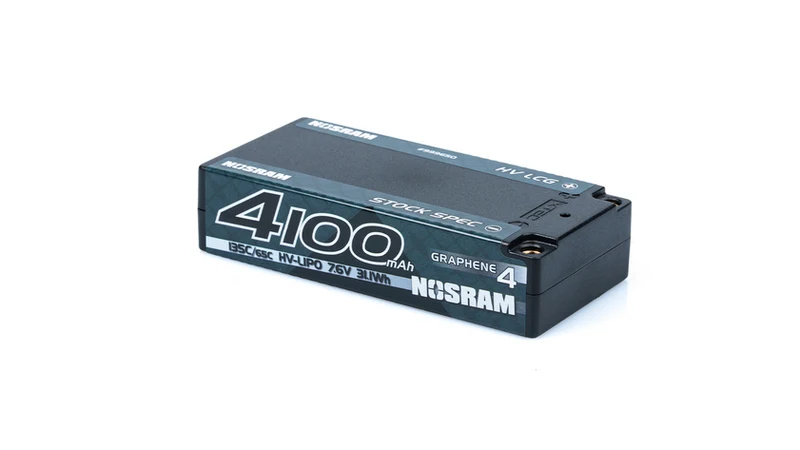NOSRAM HV LCG Stock Spec Shorty GRAPHENE-4 4100mAh Hardcase Akku - 7,6V LiPo - 135C/65C
