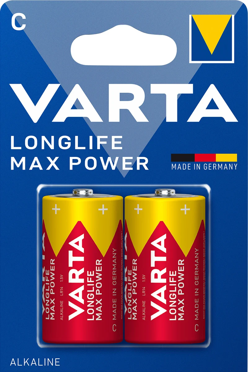 Varta Batterie Alkaline Baby C LR14 1,5V Longlife Max Power (2er-Pack)