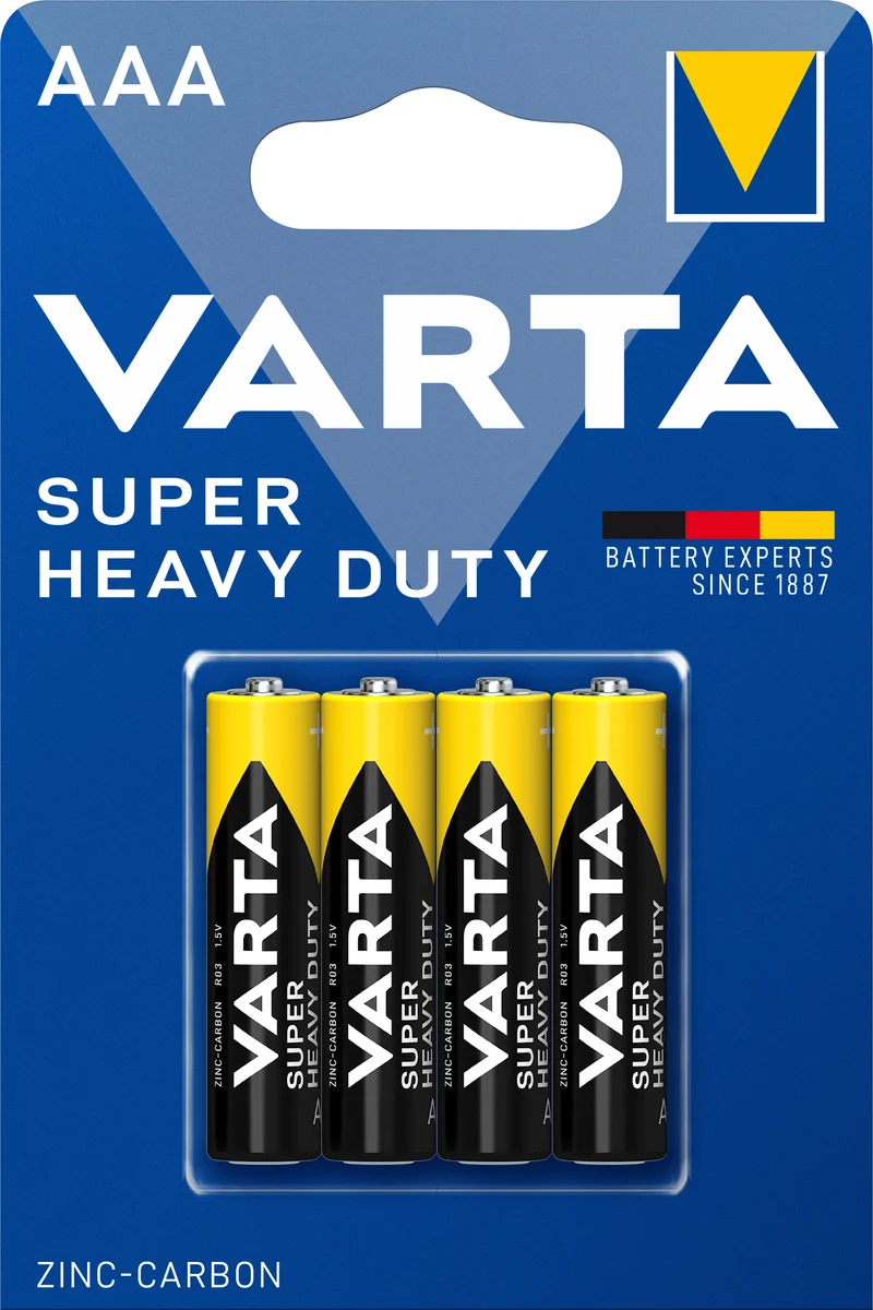 Varta Batterie Zink-Kohle Micro AAA R03 1,5V 4er Pack