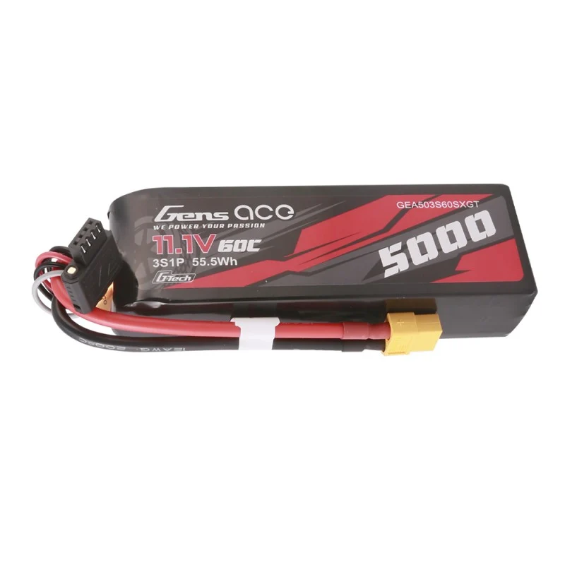 Gens ace G-Tech 5000 mAh 11,1 V 60 C 3S1P Lipo mit XT60-Stecker