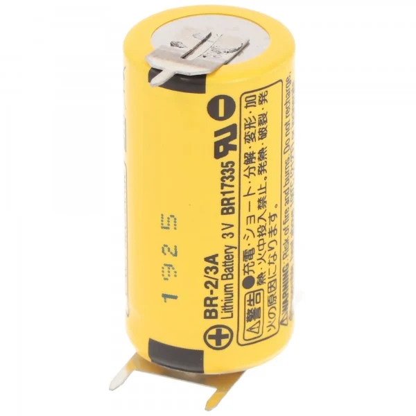 Rastermaß 10mm, Panasonic BR-2/3AE2SPE Lithium Batterie mit Print Kontakt 3,0 Volt