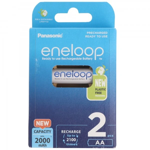 Panasonic eneloop Standard Akku AA 2er-Blister BK-3MCCE/2B und 1x AccuCell AccuSafe