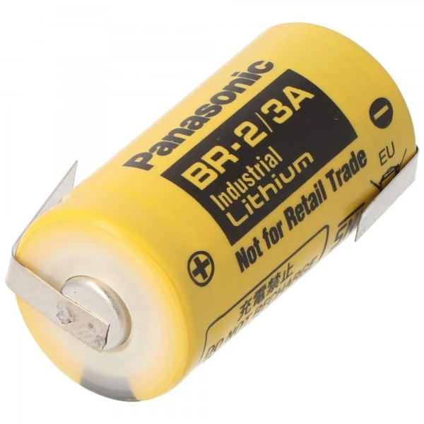 BR-2/3 A Panasonic Lithium Batterie 3,0 Volt mit Lötfahnen in Z-Form