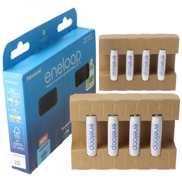 Panasonic eneloop Standard (ehem. Sanyo eneloop Standard) Akku Micro AAA HR-4UTGA 8x und 2x AccuSafe AAA