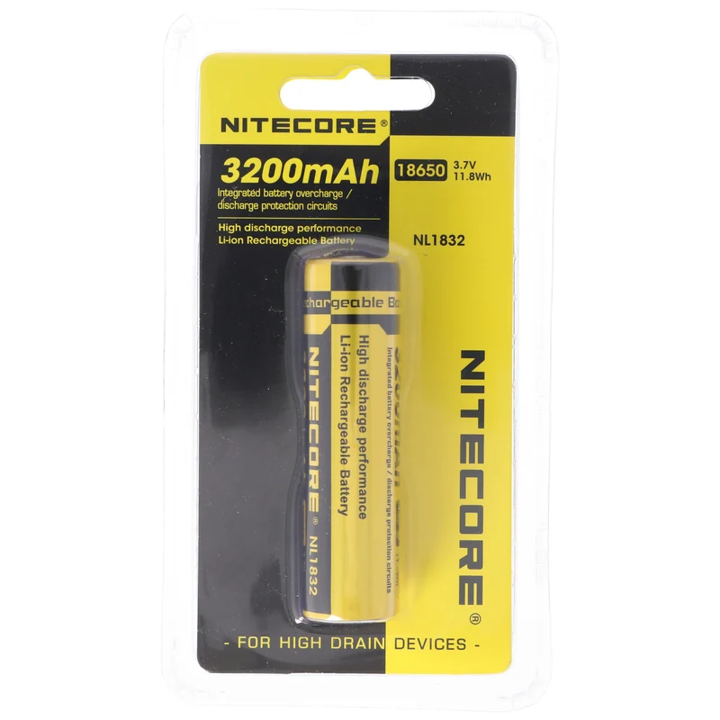 NiteCore 18650 Li-Ion Akku für LED Taschenlampen NL188 mit 3100mAh