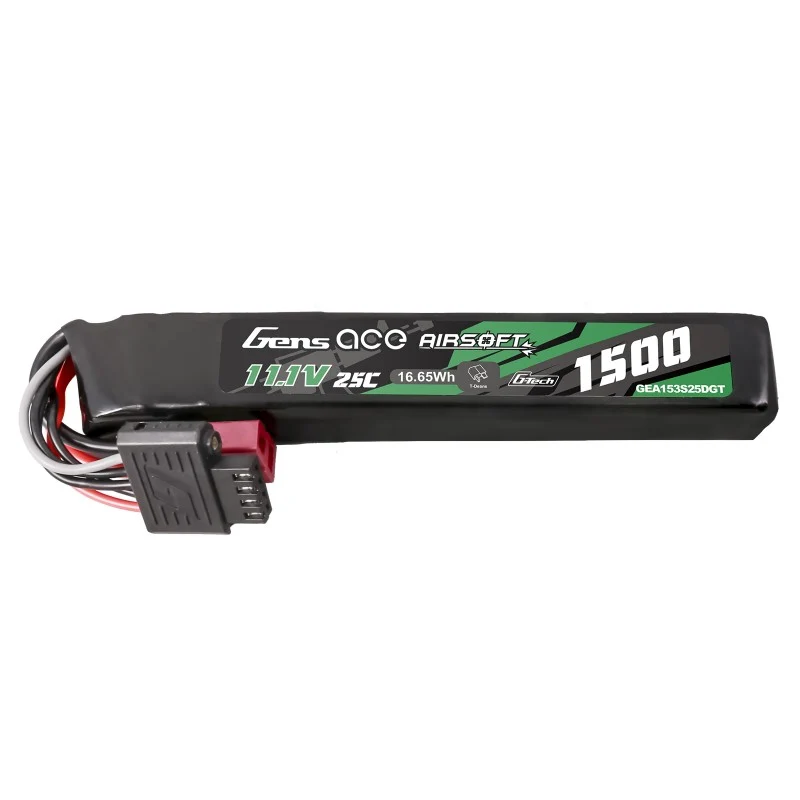 Gens ace G-Tech 25C 1500 mAh 3S1P 11,1 V Airsoft Lipo Akku mit T-Stecker