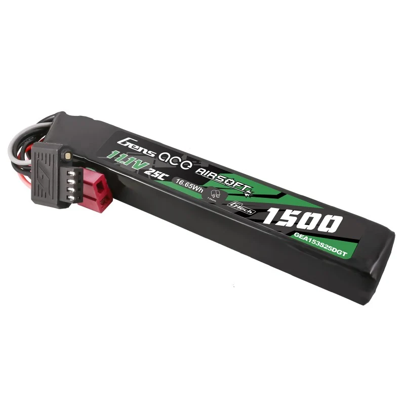 Gens ace G-Tech 25C 1500 mAh 3S1P 11,1 V Airsoft Lipo Akku mit T-Stecker