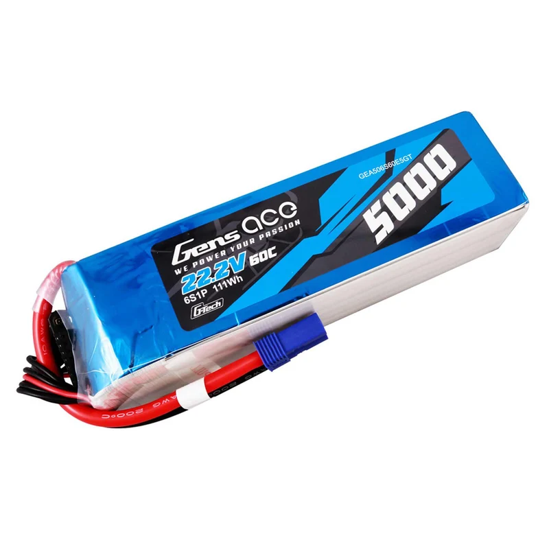 Gens ace G-Tech 5000 mAh 22,2 V 60 C 6S1P Lipo-Akku mit EC5-Stecker