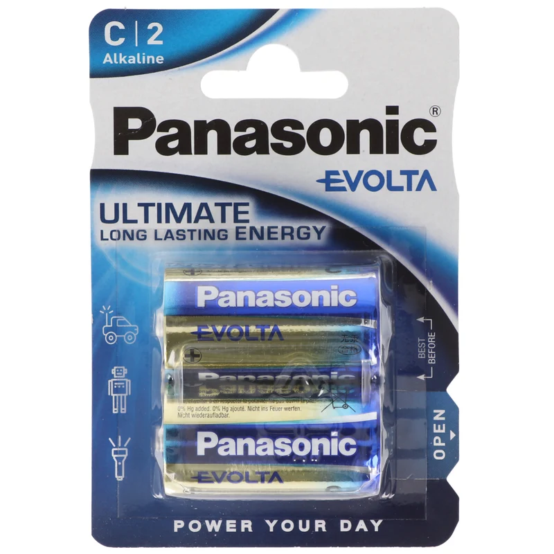 Panasonic EVOIA Batterie die neue Alkaline Batterien Baby/C