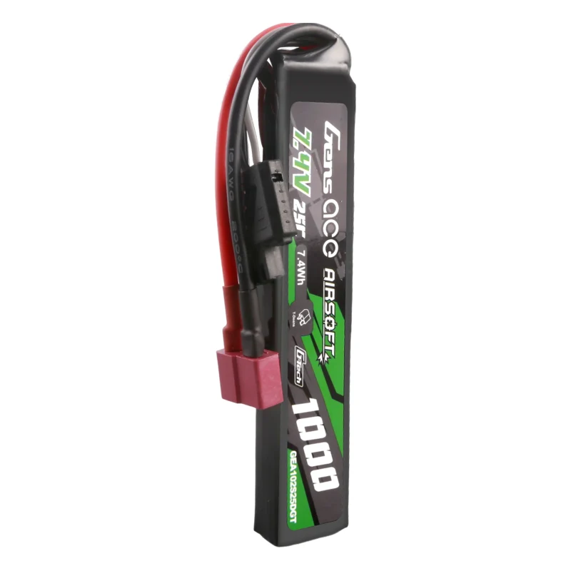Gens ace G-Tech 25C 1000 mAh 2S1P 7,4 V Airsoft Lipo Akku mit T-Stecker