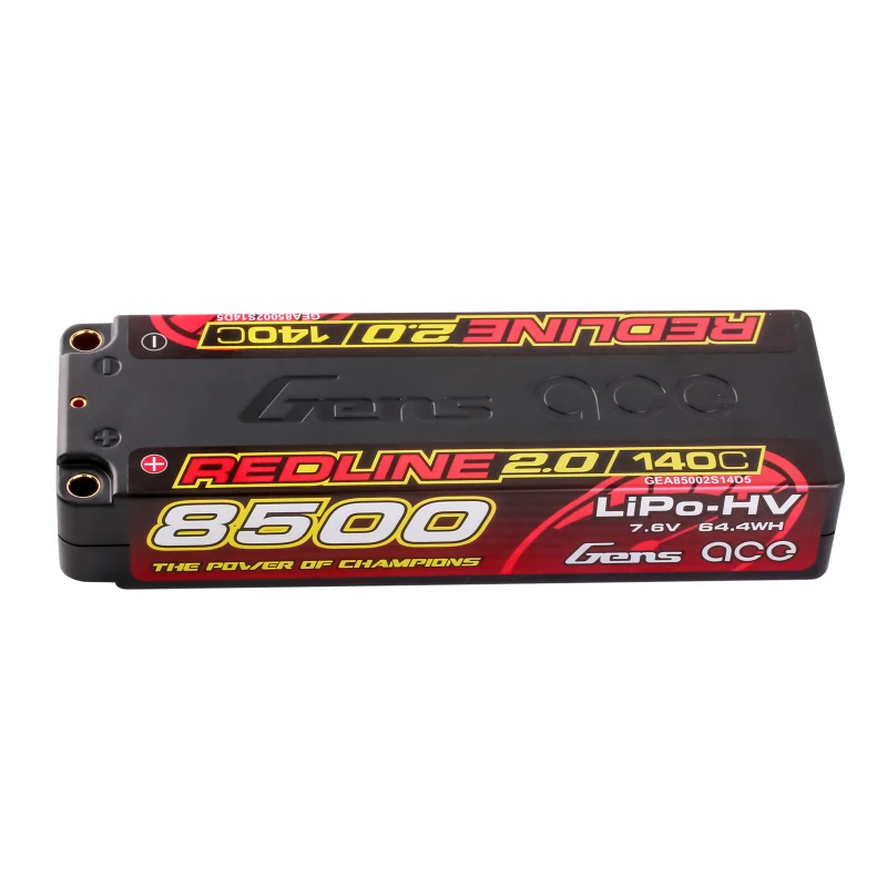 Gens ace Redline 2.0 Serie 8500 mAh 7,6 V 140 C 2S1P HardCase HV Lipo-Akku mit Hardcase 58#