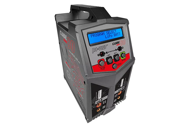 RC Plus - Cube 80 Duo Ladegerät - AC-DC - 2x 80W - 2x 6S Lixx - 15 Nixx - 20V PB