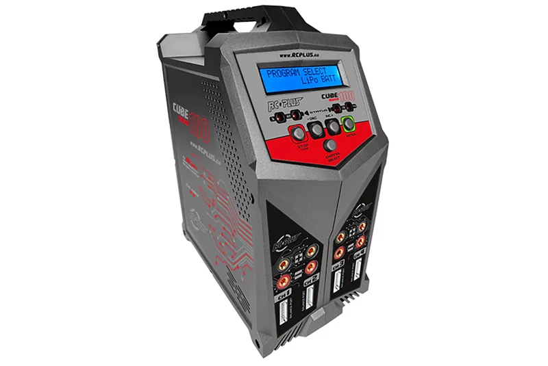 RC Plus – Cube 100 Quad-Ladegerät – AC-DC – 4 x 100 W – 4 x 6S Lixx – 15 Nixx – 20 V PB