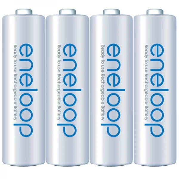 Panasonic eneloop Standard (ehem. Sanyo eneloop Standard) HR-3UTGB 4x und AccuCell Aufbewahrungsbox AA