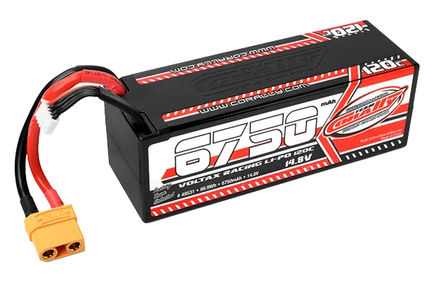 Team Corally C-49531 Voltax 120C Lipo Battery 6750Mah 14.8V Stick 4S Hard Wire Xt90