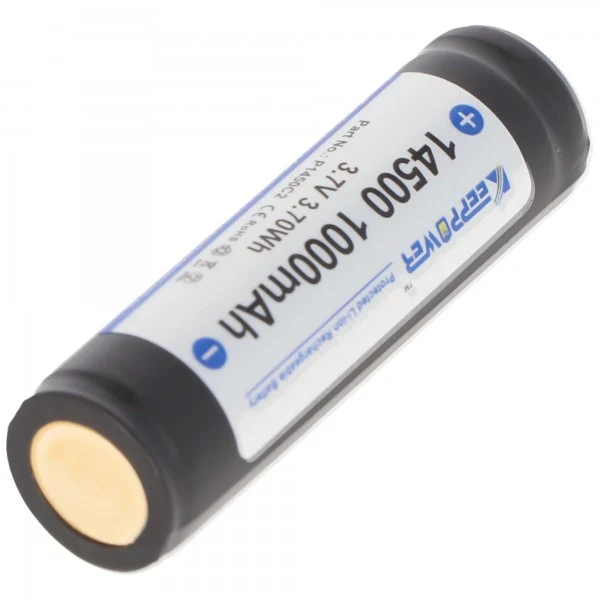 Keeppower 14500 3,7V 1000mAh PCB geschützt mit UL Zulassung Li-Ion Akku