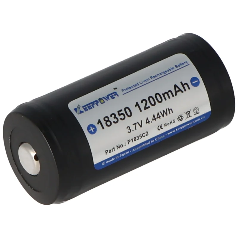 Keeppower 18350 3,7V 1200mAh PCB geschützt Li-Ion Akku
