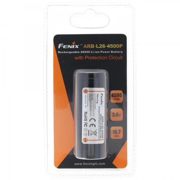 Fenix PD40R 26650 3,7V 4500mAh geschützt Li-Ion Akku