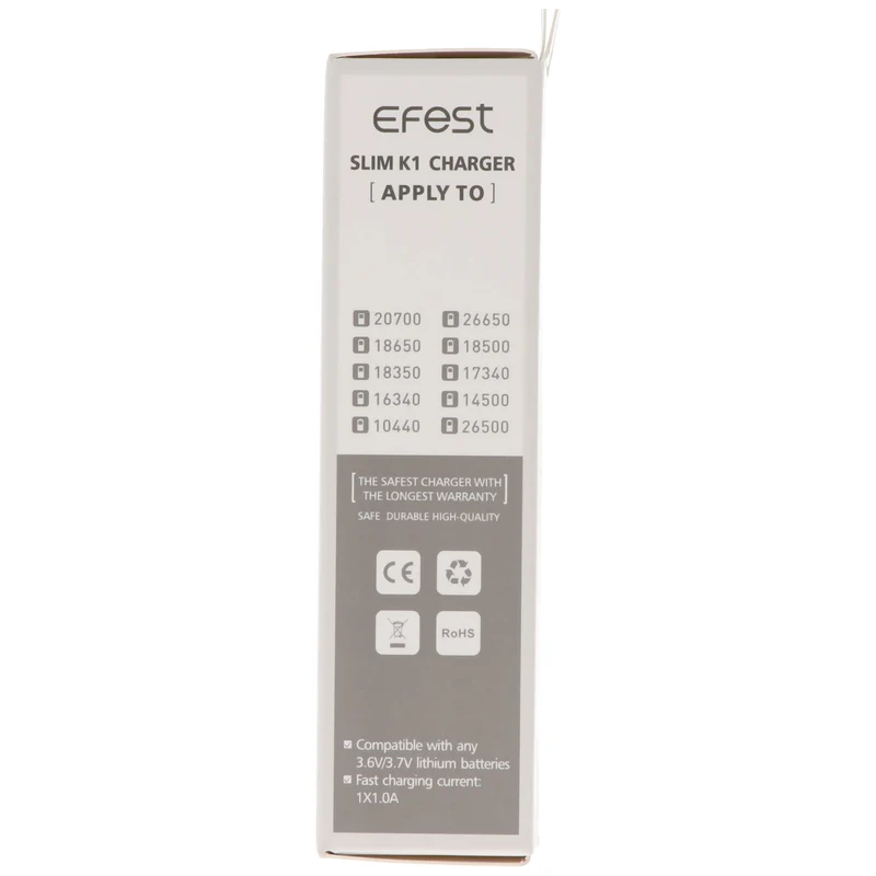 Efest Schnell-Ladegerät SLIM K1 lädt max. Länge 72mm